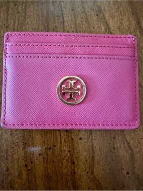 Tory Burch Pink Leather Card Holder